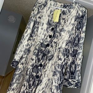 Long Sleeve Dress w/ Snake Skin Print